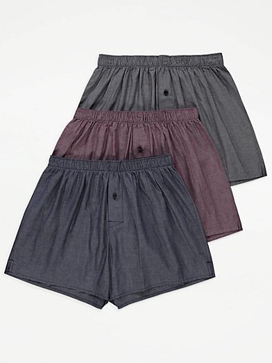 5-pack Woven Cotton Boxer Shorts - Pink/patterned - Men