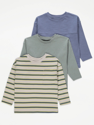 Long Sleeve Tops 3 Pack Kids at ASDA
