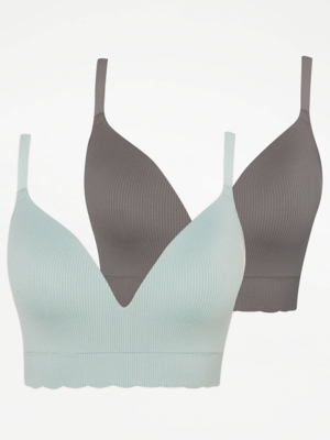 Seam Free DD+ NonWired Comfy Bras 2 Pack Lingerie at ASDA