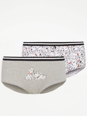 Disney Dalmatians Short Knickers 2 Pack Lingerie at ASDA