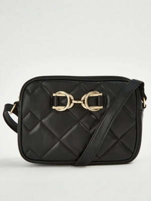 Black Quilted Boxy Camera Bag Women at ASDA