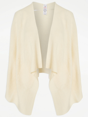 Cream Knitted Wrap Women at ASDA