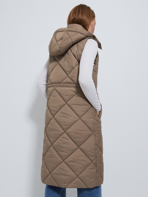 womens long gilet asda