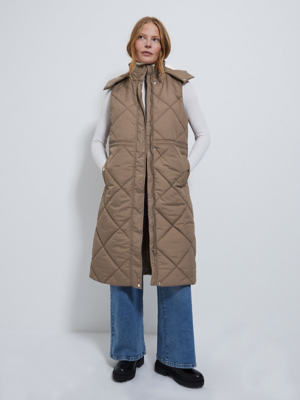 womens long gilet asda