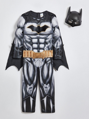 DC Comics Batman Grey Fancy Dress Costume Kids at ASDA