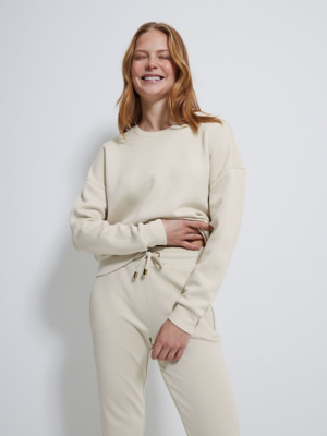 Neutral Soft Touch Drop Shoulder Sweatshirt Women at ASDA
