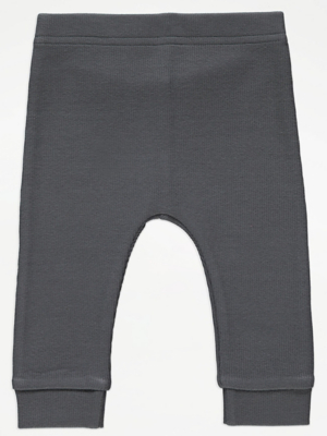 Grey Ribbed Leggings Baby at ASDA