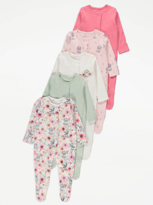 Disney Floral Character Sleepsuits Pack