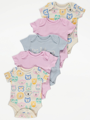 Bright Animal Short Sleeve Bodysuits Pack