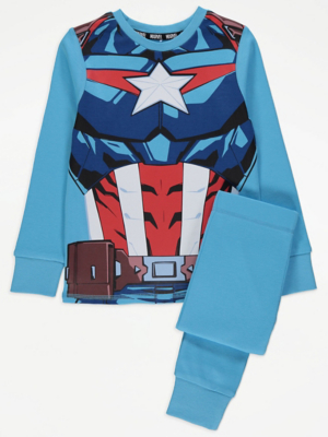 Marvel Captain America Long Sleeve Pyjamas Kids at ASDA