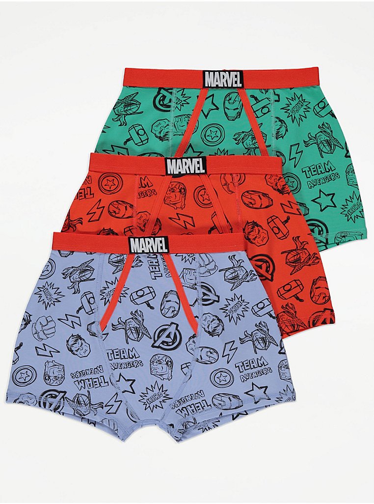 Marvel Avengers Trunk Boxers 3 Pack, Kids