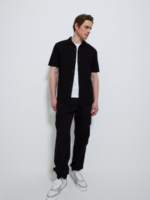 Black Cargo Trousers Men at ASDA