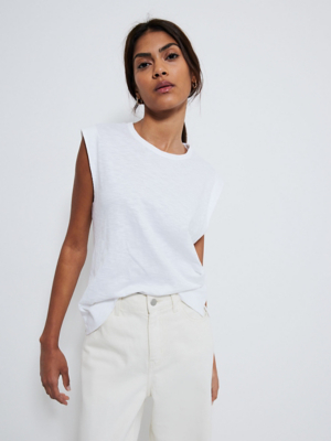 White Flecked Vest Top Women at ASDA