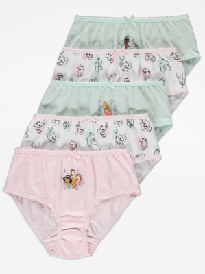 Disney Princess Knickers 5 Pack Kids at ASDA