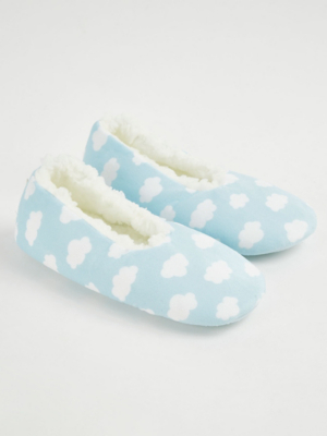 Blue Cloud Slipper Socks Lingerie at ASDA