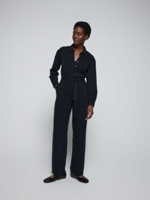Black Belted Jumpsuit Women at ASDA
