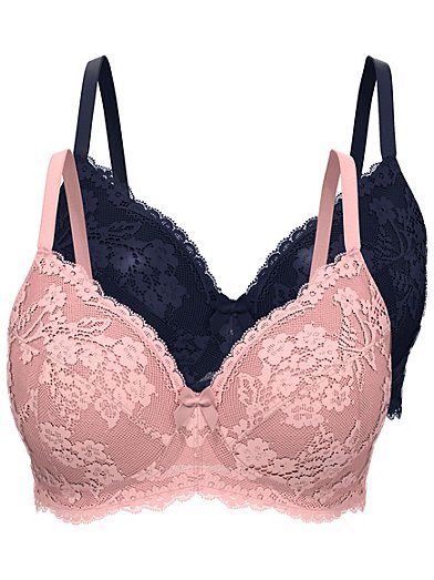 Buy A-GG Pink Floral Lace Post Surgery Front Fastening Bra 32G