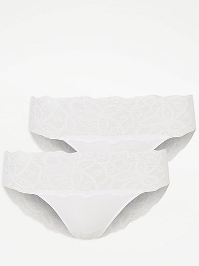 George Women's Lace Thongs 3-Pack, Sizes S-XL 