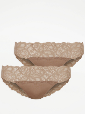 Brown Bandeau Short Knickers 2 Pack | Lingerie | George at ASDA