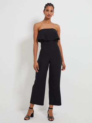 Black Bandeau Crepe Jumpsuit Women at ASDA