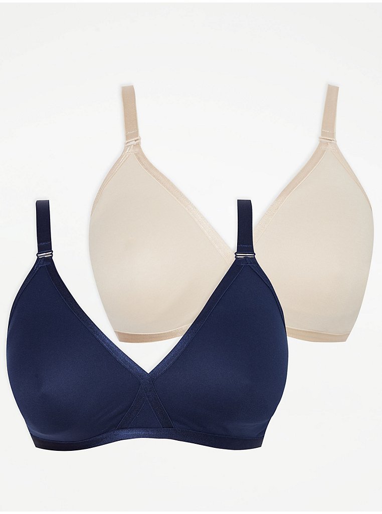 Non Padded Full Cup Bras 2 Pack
