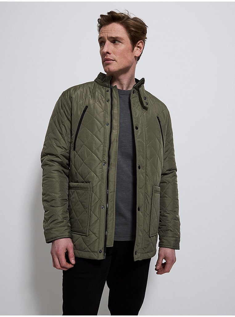 Green Quilted Coat | Men | George at ASDA