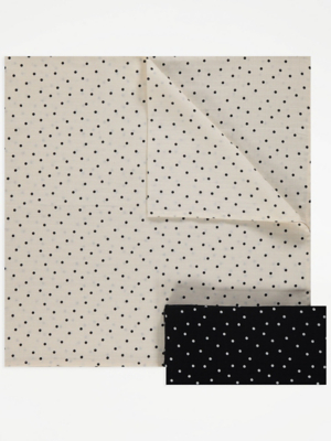 Spotty Extra Large Square Muslins 2 Pack Baby at ASDA