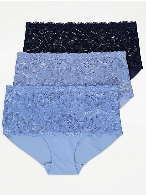 3pk Assorted Lace Thongs