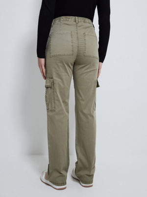 Khaki Straight Leg Cargo Trousers Women George at ASDA