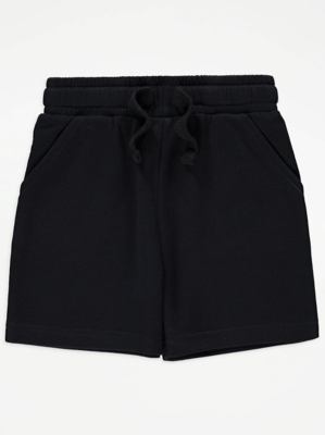 Black Jersey Shorts Kids at ASDA