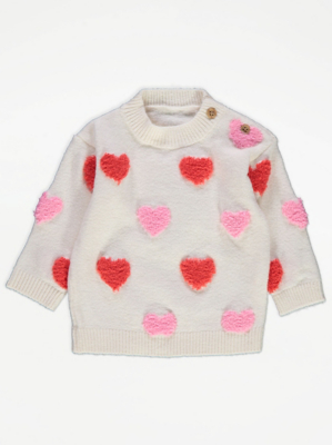 Pull De Noël George - Père Noël Cartoon Rouge Sur Fond Blanc - Taille XL - Occasion Très Bon état
