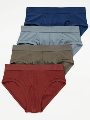 Plain Briefs 4 Pack Men at ASDA