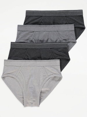 Grey Briefs 4 Pack Men at ASDA