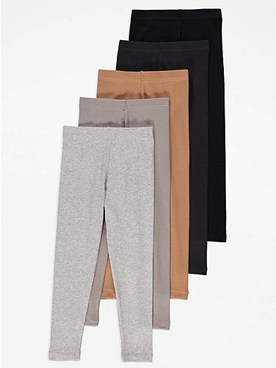 Unisex Ribbed Leggings 3 Pack, Collections