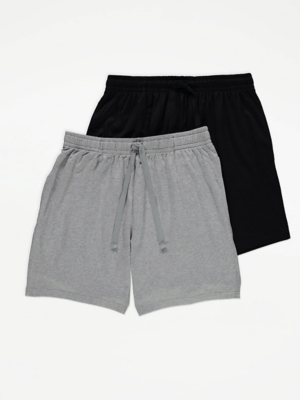Light Grey Jersey Lounge Shorts 2 Pack | Men | George at ASDA