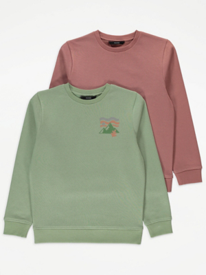 Scenic Graphic Sweatshirts 2 Pack Kids at ASDA