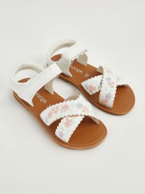 asda george white sandals