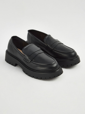 Black Chunky Loafers Women at ASDA