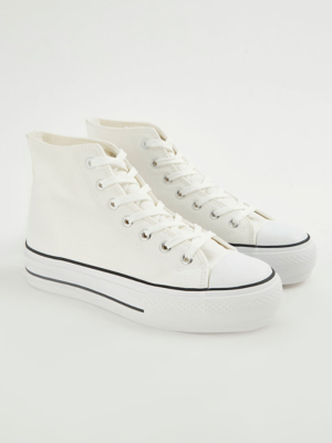 high top white trainers womens