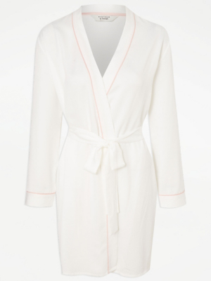 White Bride Dressing Gown Lingerie at ASDA