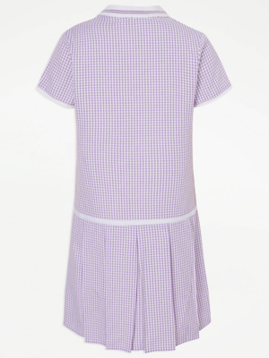 Lilac Girls Gingham Sporty School Dress 2 Pack | School | George at ASDA