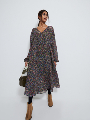 asda floral midi dress