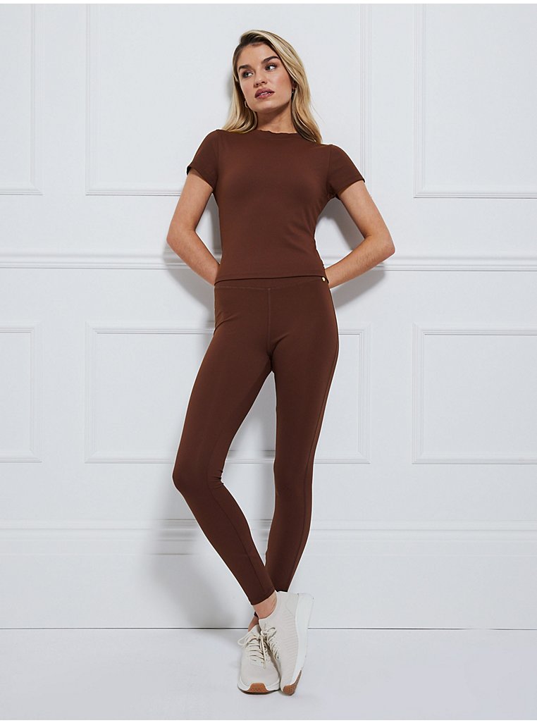 Billie Faiers Chocolate Active Top and Leggings Co-ord