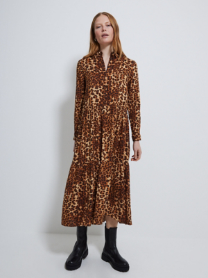 Leopard Midi Shirt Dress Leopard Print New Look Midi Shirt Dress New Look  Leopard Print