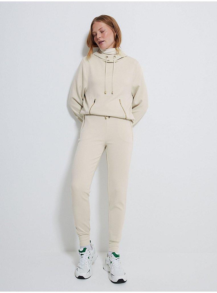 Neutral Zip Pocket Soft Touch Joggers | Women | George at ASDA