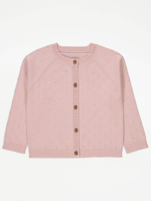 Pink Bobble Cardigan Kids at ASDA