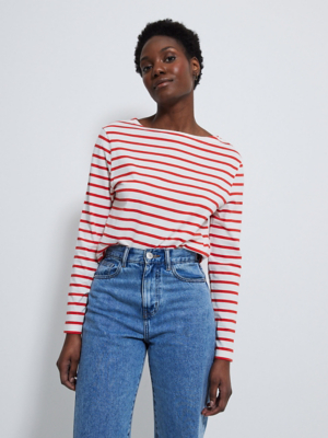 Striped Long-Sleeve Top