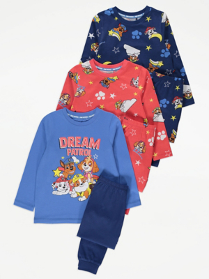 Pyjamas Asda George Paw Patrol PAW Patrol Long Sleeve Pyjamas Pack - Main Image