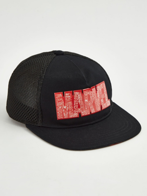 Marvel Black Mesh Back Slogan Cap | Kids | George at ASDA