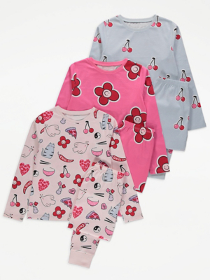 Fun Cherry Long Sleeve Pyjamas Pack